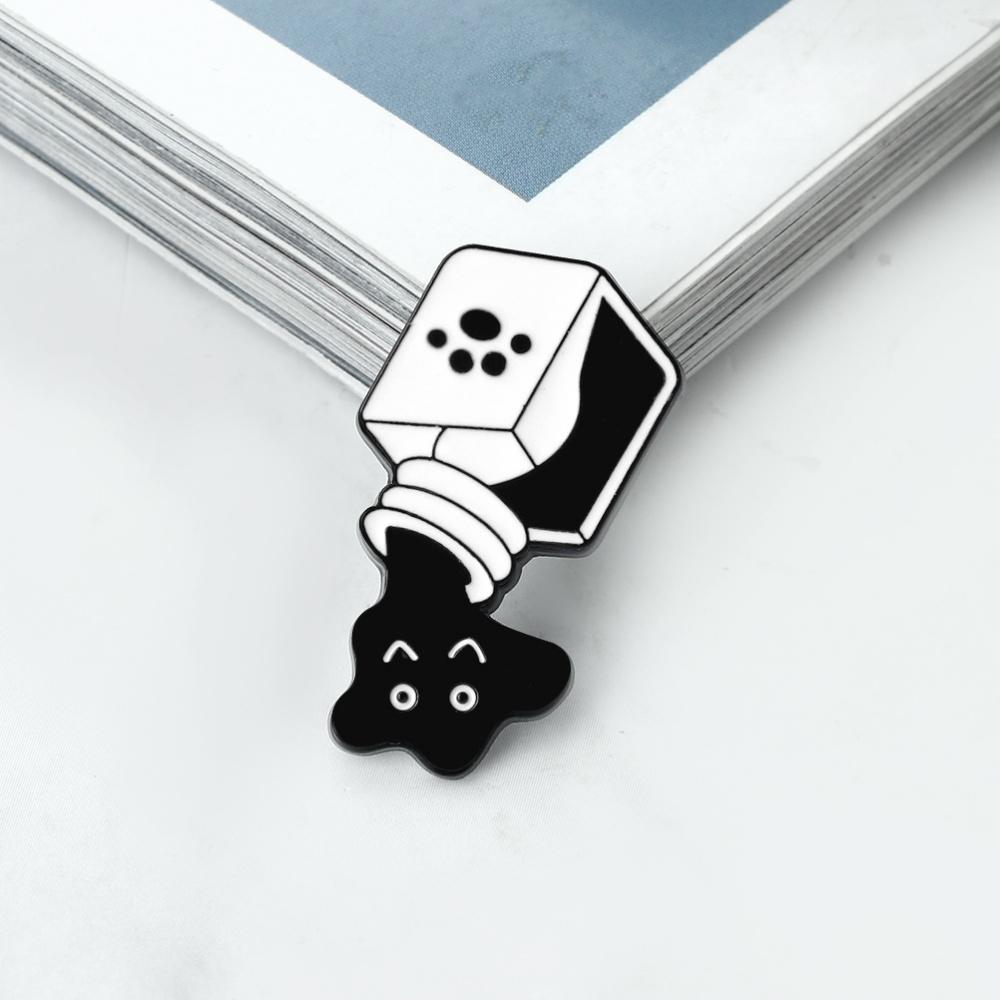 

Cartoon Creative Black Cat Enamel Pins Cute Liquid Cat Series Brooches Emblem Clothes Accessories Jewelry Gifts for Kids Friends