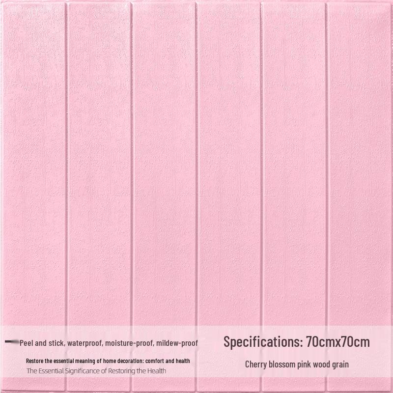 Adesivo da Parete 3D Effetto Legno: Pannello in Schiuma Morbido e Impermeabile per Decorazione di Soffitto e Parete del Soggiorno