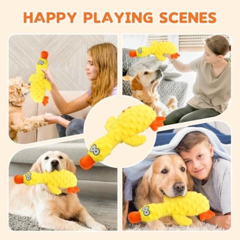 Interactive Durable Dog Toy Soft Dog Chew Toys Cute Plush Duck Sound Toy for Cats And Dogs