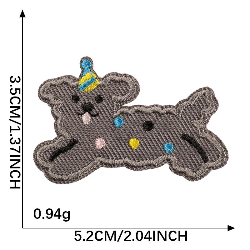 1 Bucată Drăguț Câine Teckel Brodat Patchuri Pentru Fete Geantă DIY Autocolant Mic cu Lipici Pentru Haine Copii Agrafă de Păr Designer