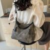 Large Capacity Retro Underarm Bag French Style New Design Tote Bag PU Leather Shoulder Bag  Girls