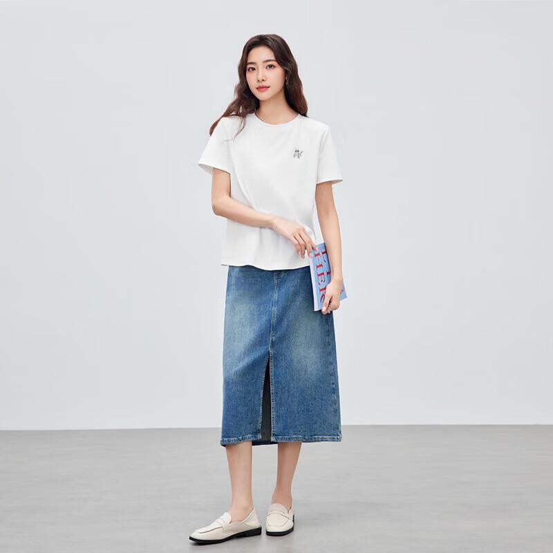 IEF Damen Koreanischer Stil Kurzarm-T-Shirt