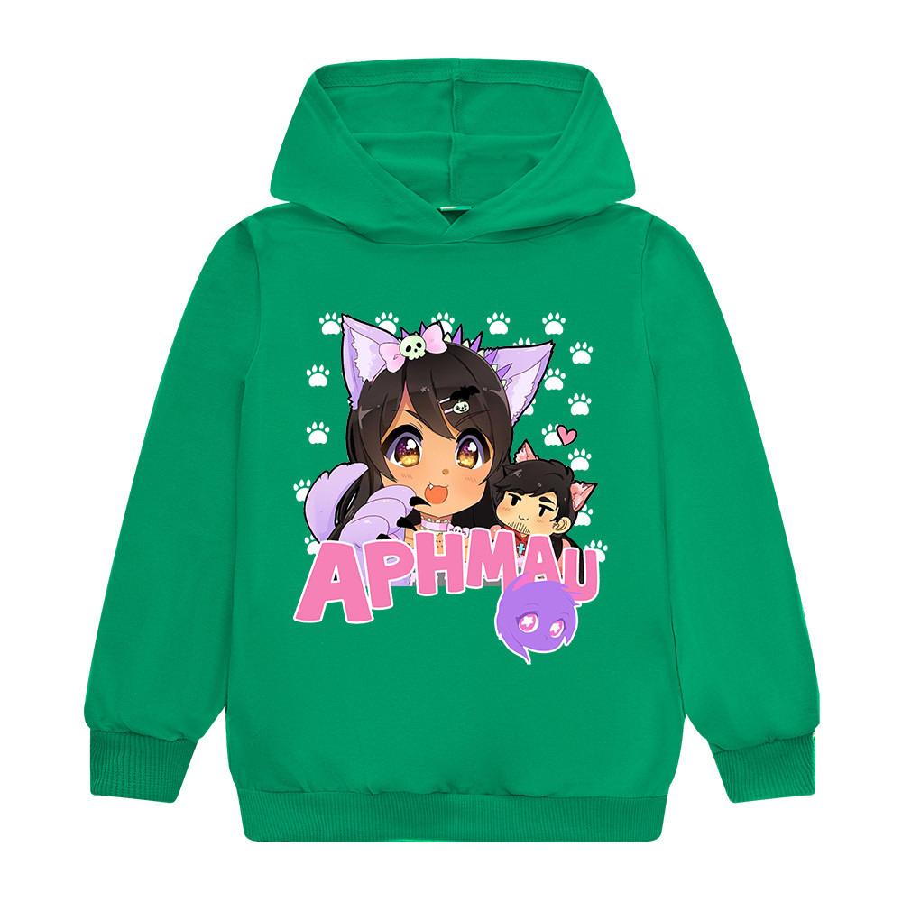 B938 Multi-color Kids Girls APHMAU Print Casual Long Sleeves Hoodie Top