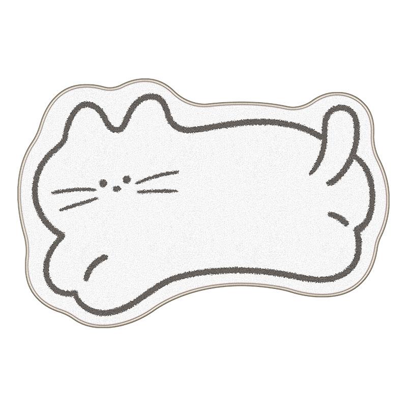 

Cute Cat Carpet Soft Cool Bedroom Bedside Blanket Bedroom Window Blanket Bathroom Floor Mat Home Decoration 40x60cm 16x24inch