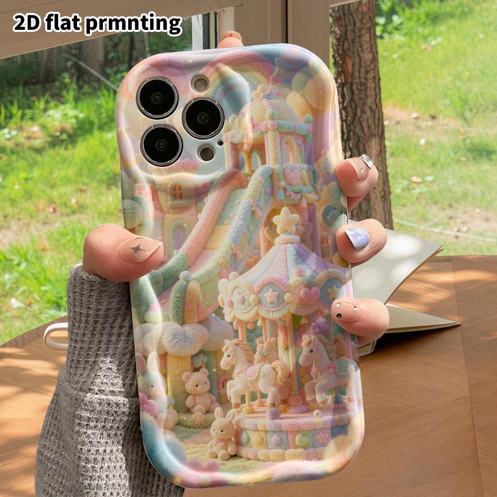 Phone Case: 2D flat, suitable for iPhone 18 17 16 15 14 13 12Pro protective case, fairy tale amusement park, perfect Christmas and Halloween holiday g