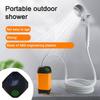 Portable Electric Shower Pump Outdoor Waterproof Camping Shower Digital Display Hiking Travel Pet Watering Rain Shower