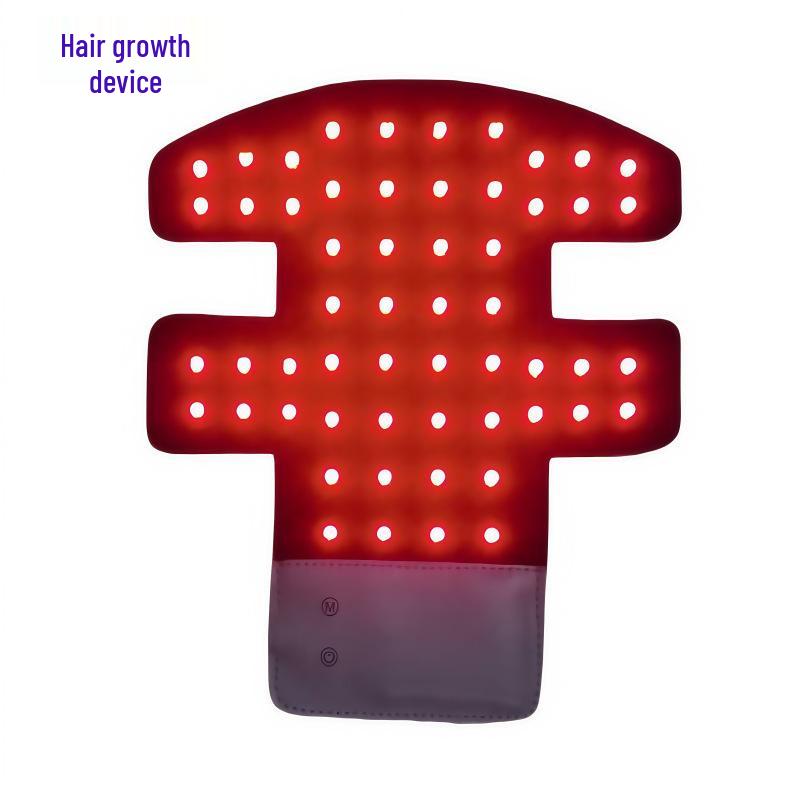 Portable USB Rechargeable Red and Blue LED Light Therapy Hat for Scalp and Hair Care