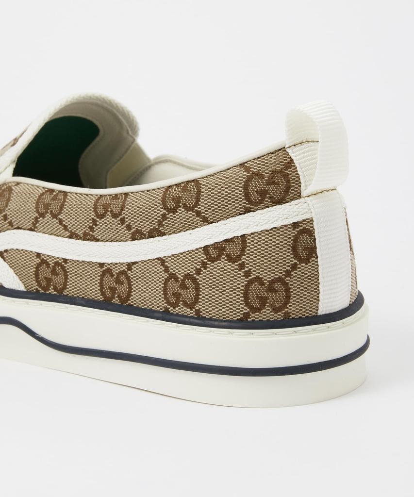 Gucci 1977 Tennis Size 643489 Shoes, Men's, Beige/Ebony, 27.5cm, (2HK30) [Used]