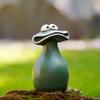 Cross-border Big Mouth Frog Parody Figurine - Cute Resin Home & Garden Decor