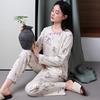 Pajamas Women'S Pure Cotton Long-Sleeved Spring Thin Cotton Chinese Style Loungewear Set