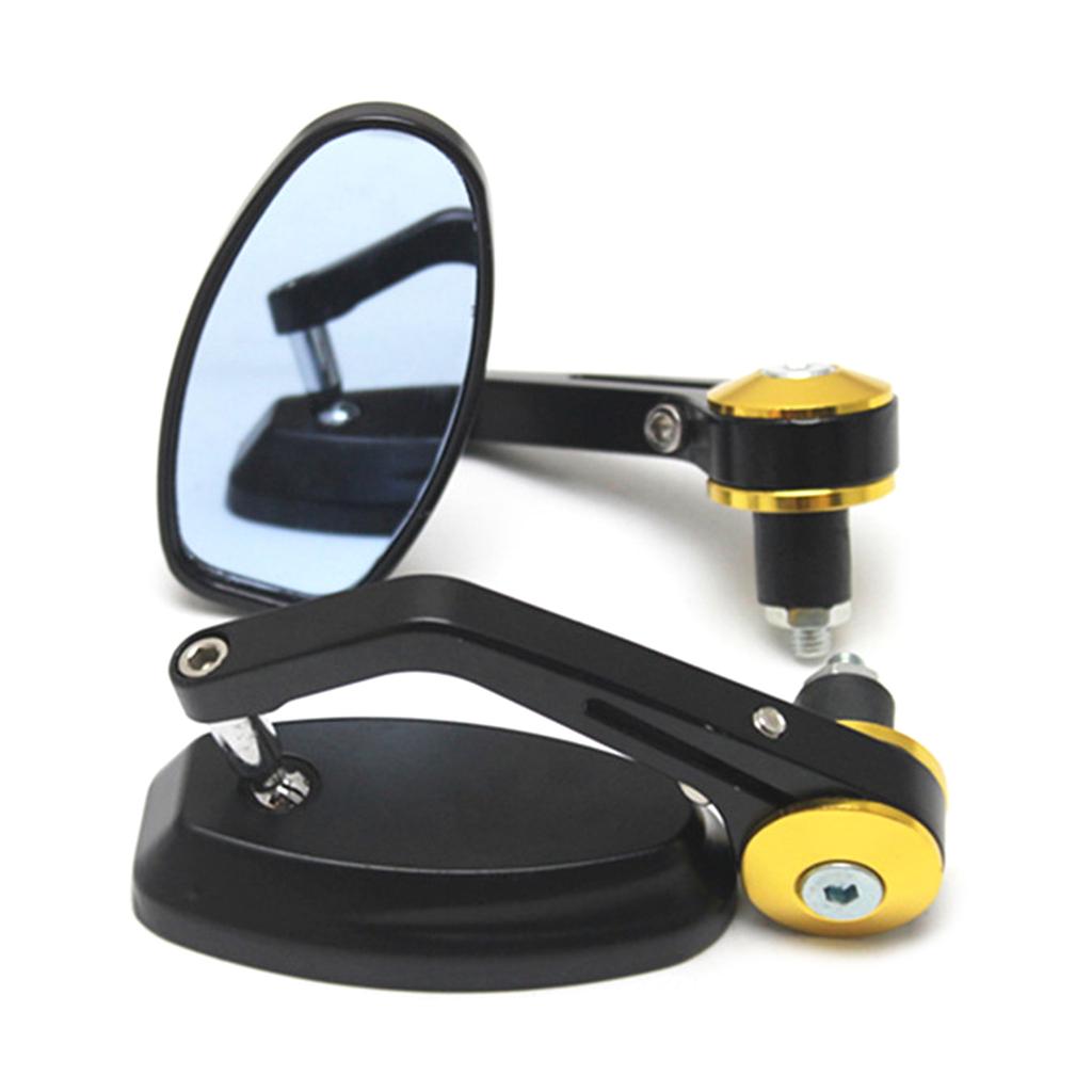 Bike Mirror Bicycle Mirrors Handlebar Rearview Mirror 360° Rotation Adjustable Wide View for 7/8" 22mm Bar End