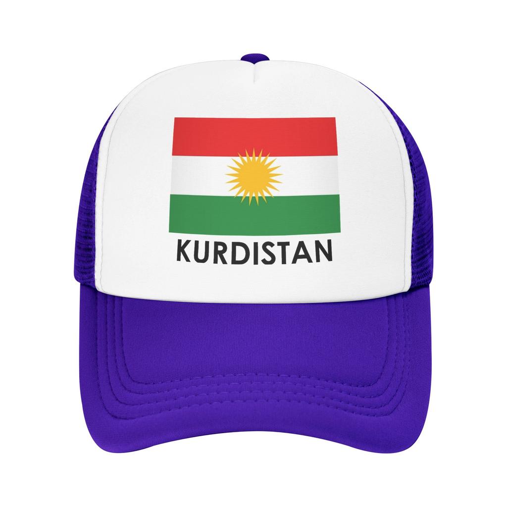Kurdistan Flag Mesh Baseball Cap Unisex Women Sport Sun Hats  Dad Hat Adjustable Polyester Golf Hats High Quality Trucker Hat