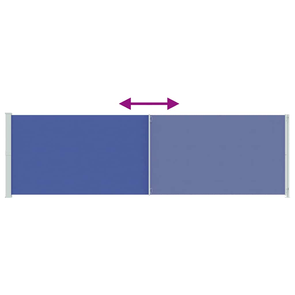 Retractable Side Awning 180 x 600 cm Blue
