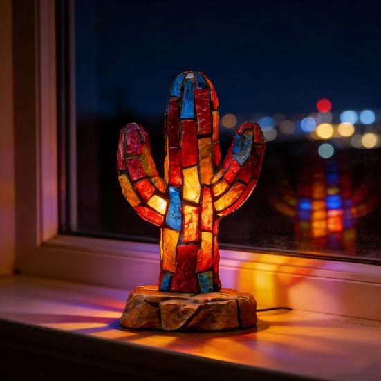 Night Light Handmade Vintage Resin Animal Rainbow Lamp USB Powered Soft Warm LED Light for Bedroom Desk Decor