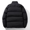 Unisex Stand Collar Thick Cotton Puffer Jacket - Winter Warm