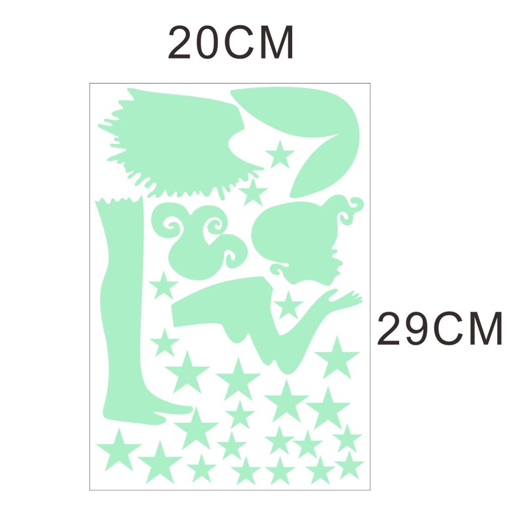 Glow In The Dark PVC DIY Stickers Luminous Kids Bedroom Nursery Ceiling Wall