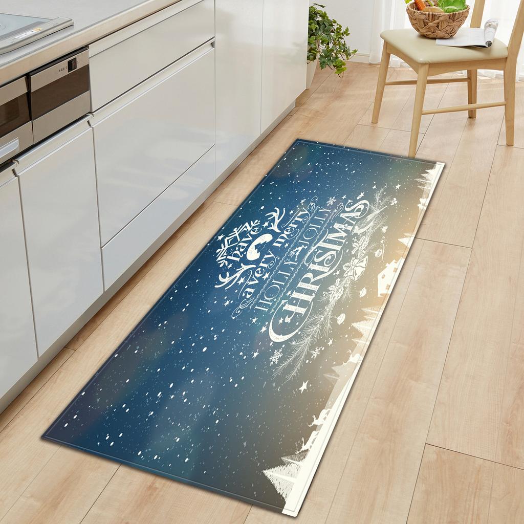 Christmas Kitchen Sand Carpet Doormat Long Floor Mat
