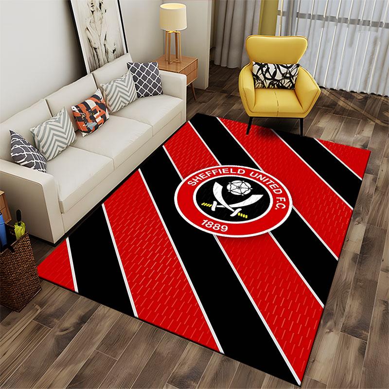 Tappeto con Logo Sheffield United adatto come tappetino antiscivolo per il soggiorno o il divano della camera da letto