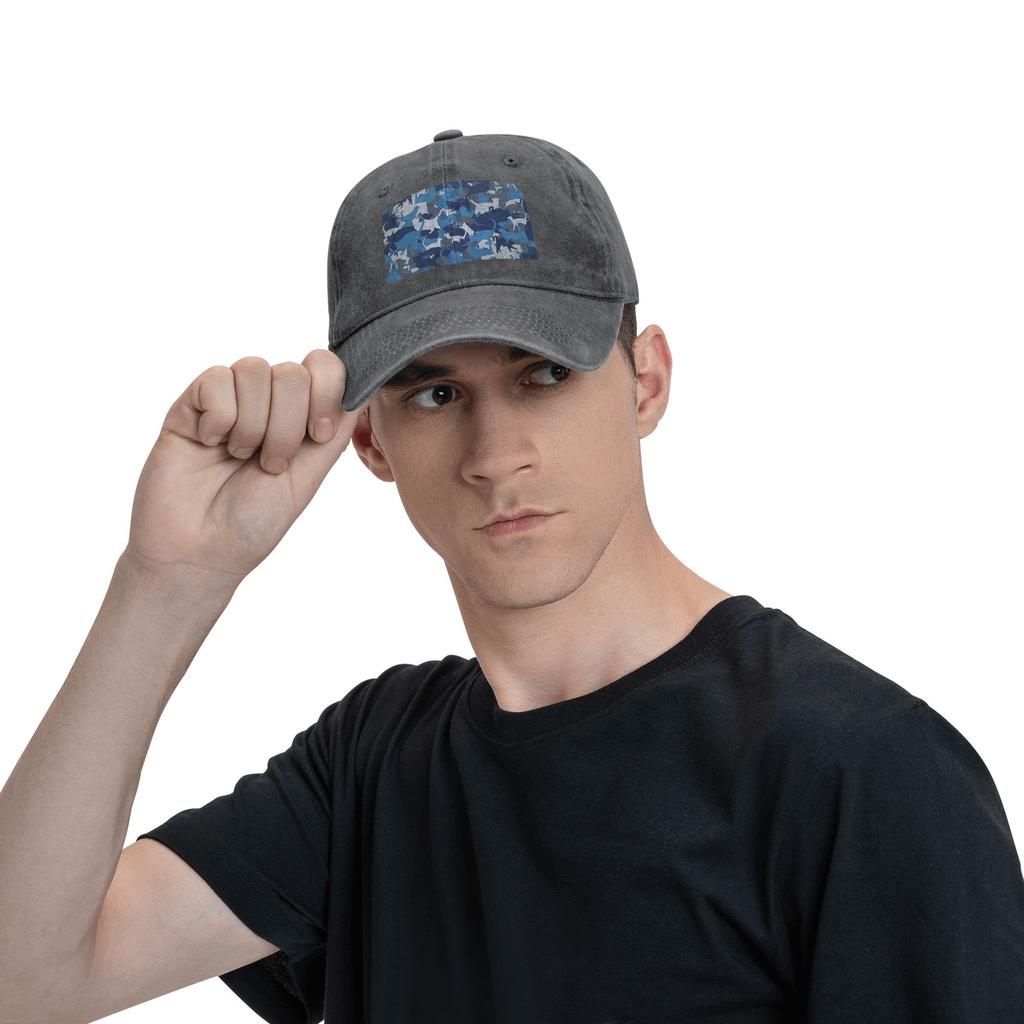 Cats Army Camouflage Denim Cap Casual Baseball Caps Adjustable Hat Summer Unisex Baseball Hats