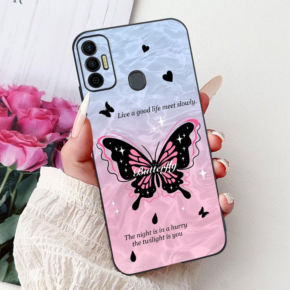 Für Tecno Spark 7 Hülle KF6 KF6j KF6i Abdeckung Niedliche Mode Katze Blume Weiches Silikon Schutzhülle Für Tecno Spark 7P 7T Spark7 Pro Capa