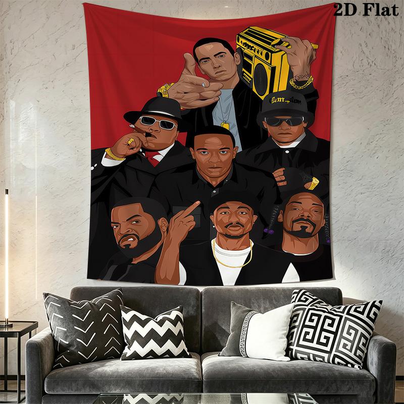 Rap Legends Visual Celebration Threepiece Set 1 Duvet Cover 2 Pillowcase Without Core Soft And Comfortable Christmas Birthday Gift