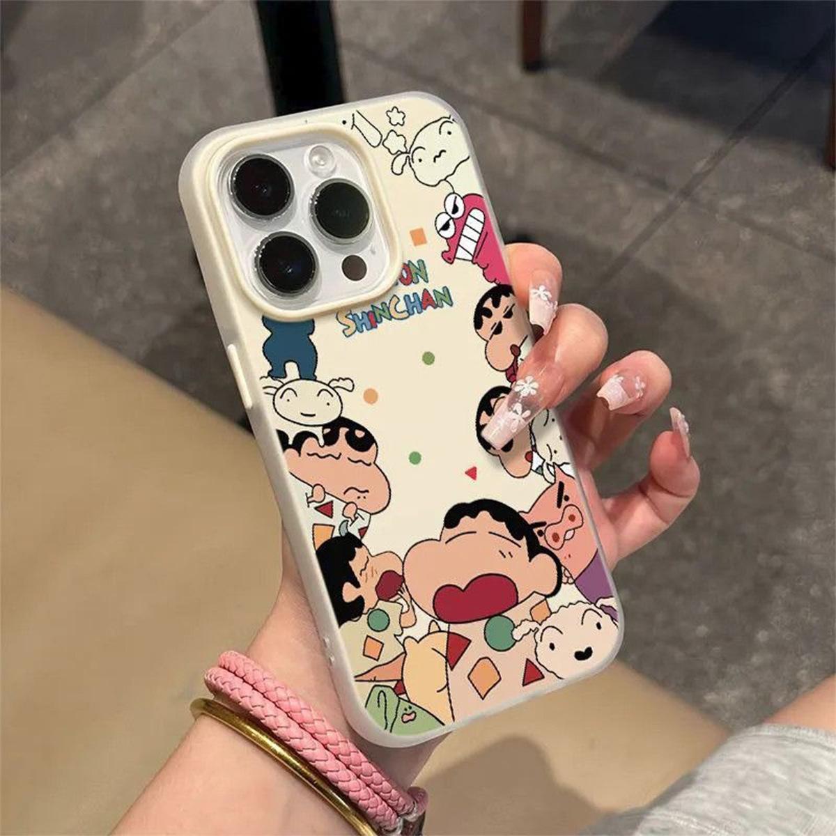 

Новий желеподібний чохол 2-в-1 для жінок з високою розкішшю та легкою розкішшю для чохла Apple Phone Модний тренд Крейон Шін-чан For iPhone 17PROMAX