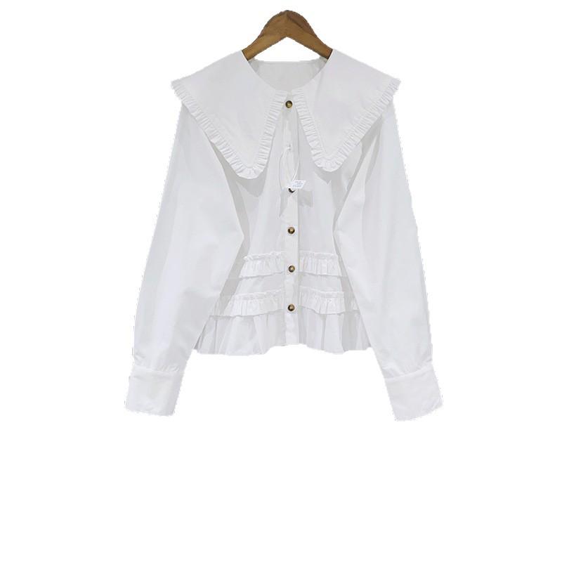 Nordic Niche 2026 Early Spring Doll Collar Ruffle Shirt 26067