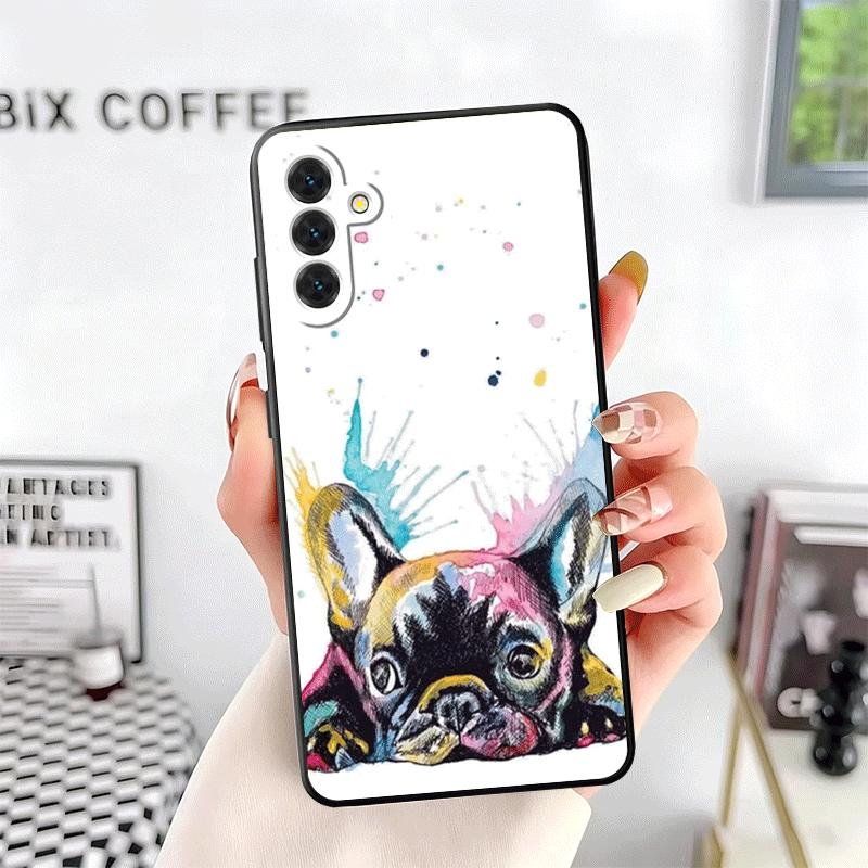 French Bulldog Dog Pug Design Soft Phone Case for Samsung A17 A37 A57 A16 A26 A36 A56 A15 A25 A35 A55 A14 A24 A34 A54 A13 A23 A3