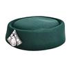 New British Retro Top Hats Crystal Embellished Headwear Felt Beret Air Hostess Hat for Women Party