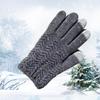 Winter Thickened Velvet Finger-covered Gloves Knitted Anti-freeze Warm Life Touch Screen Magic Gloves