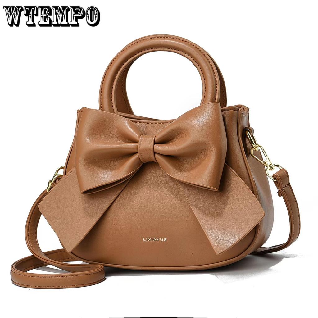 Moda Color Sólido Lazo Cremallera Bolso Pequeño Bolso de Mano Pequeño para Damas