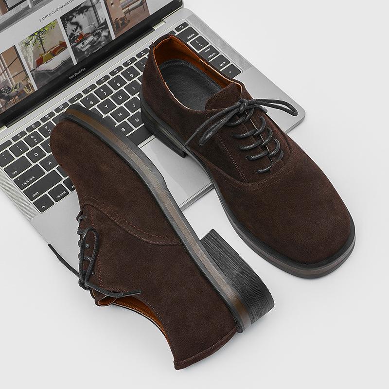 Heren 2025 Retro Britse Stijl Elevator Derby Laarzen Comfortabel Hoogte Verhogend Antislip Zakelijk Casual PU Leer Enkellaars