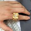 Tulip Flower Flower Ring Glaze French Irregular Ring Retro Enamel Finger Ring  Gift