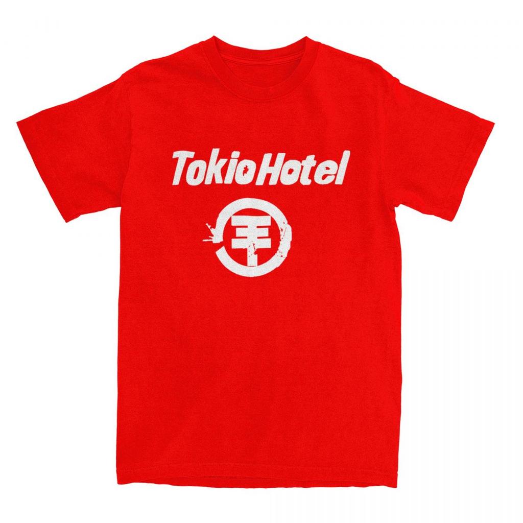 Tokio Hotel TShirt Man German Rock Music Band Streetwear Pure Cotton T Shirts Summer O Neck Hip Hop Tees Print Oversize Clothes