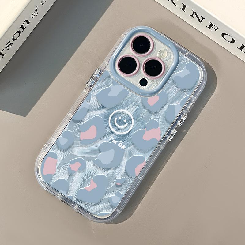 Pinke Liebe Leopardenmuster für IPhone16pro Handyhülle für Apple 15pro Creme Federgarn 15 Ultradünn Xs/x