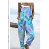 VIONA Modischer Jumpsuit, Geknöpfter Latzhose Casual Jumpsuit, Digital 3D Bedruckter Jumpsuit, Sommer Leichte Baumwolle Overalls
