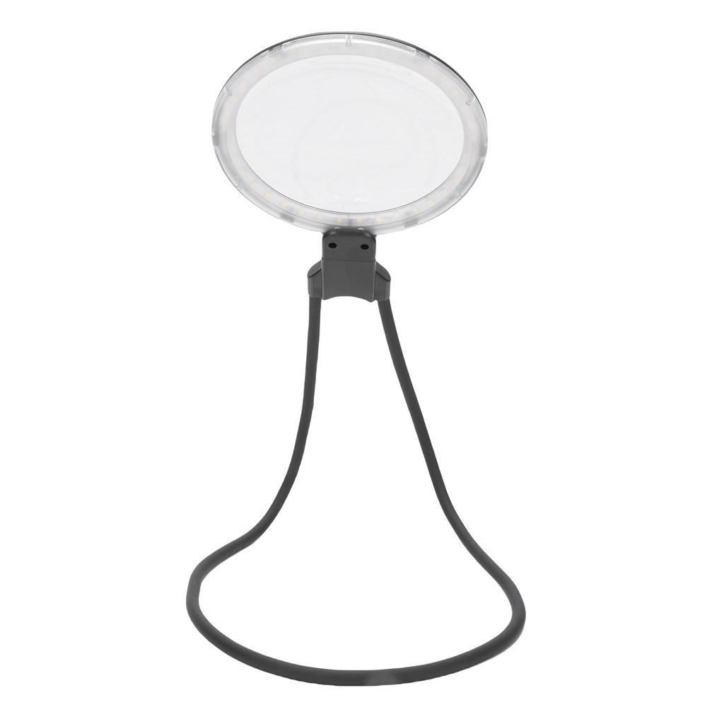 Reading Magnifying Glass 5X 15X with 3 Level 36 LED Light Adjustable Rechargeable Flexible Gooseneck Magnifier