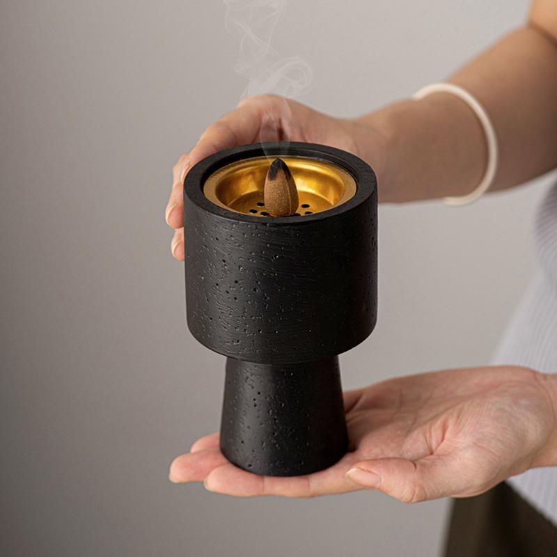 1PC Color Block Unique Cement Ambience Handheld Decorative Solid Color Ornament Aromatherapy Stove Desktop Tabletop Home Supplies