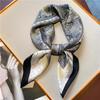 Retro printed silk scarf women's sunscreen scarf scarf small square scarf 71cm simulated silk scarf new shawl women's