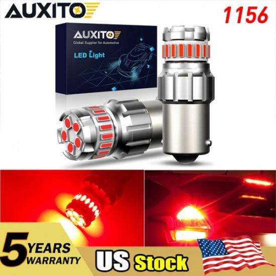 Red 1156 7506 BA15S LED Tail Brake Stop Reverse Light Canbus Bulbs US EOA