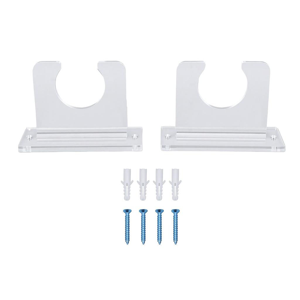2 Pack Acrylic Bat Rack Baseball Bat Wall Mount Holder Hockey Stick Vertical Display Hanger Storage Organizer for