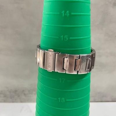 SEIKO 7N42 7000 Watch Men Day Date Quartz Silver Dial Timepiece Authentic