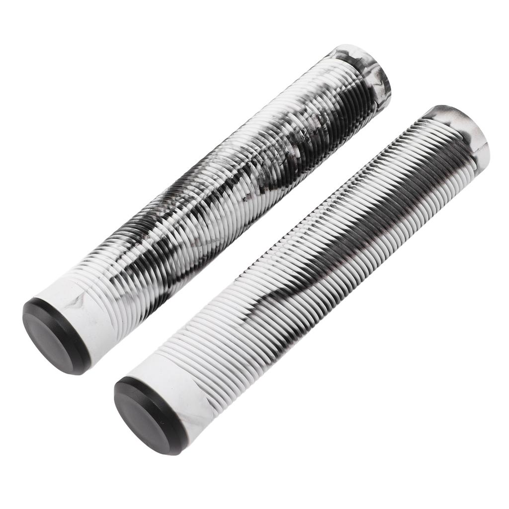 1 Para 16cm Chwyty Kierownicy Rowerowej Miękka Guma TPE Antypoślizgowe Chwyty Kierownicy do Roweru z Ostrym Kołem Szary