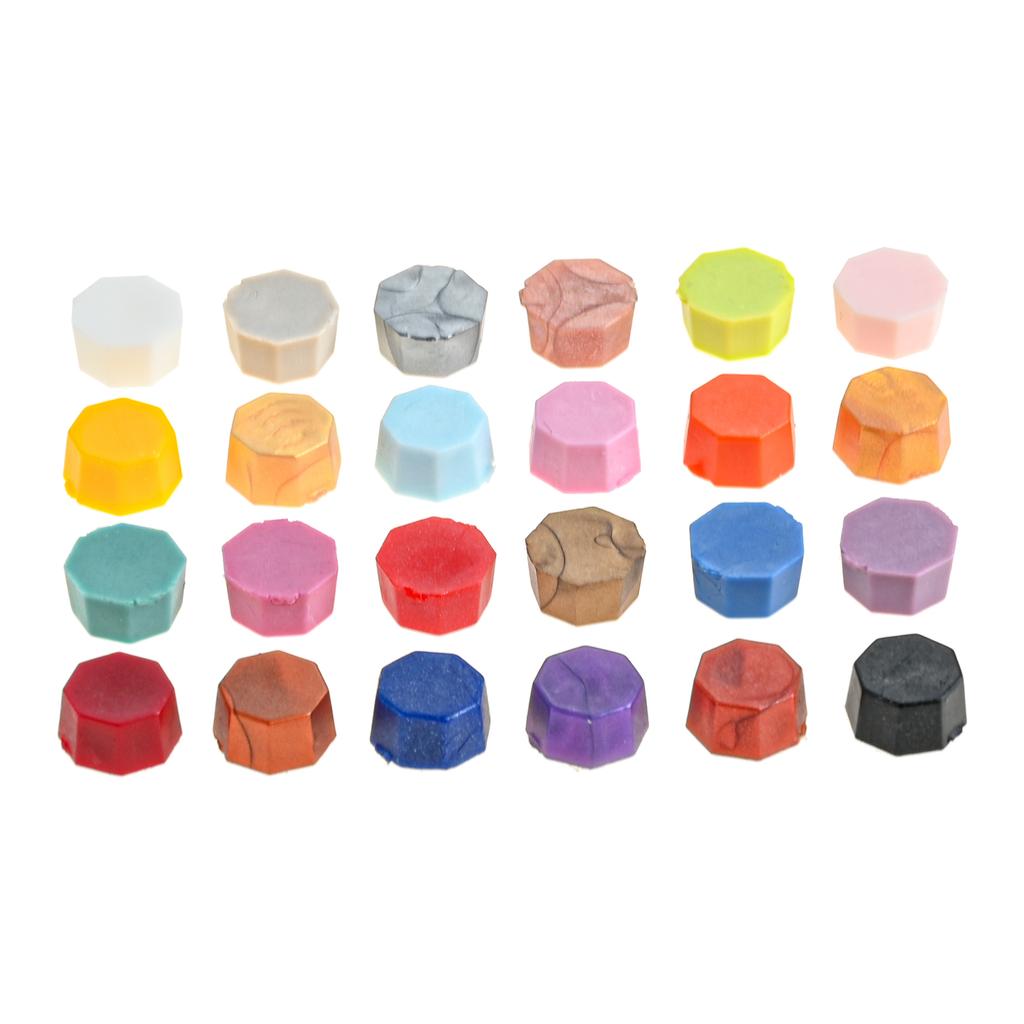 600Pcs/box 24 Assorted Color Sealing Wax Beads Ideal for Wax Seal Stamp Wedding Letter Envelope Decor Wine Bottle Wax Sealing