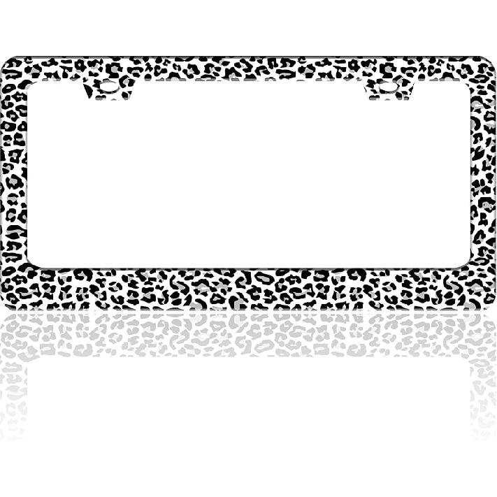 Moon Phases Aurora Forest License Plate Frame Night Sky Stainless Steel License Plate Holder For Front Or Rear Car Tags Funny For Car Decoration