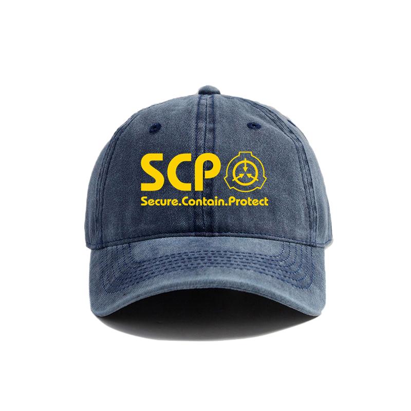 SCP Foundation Bezpečně Udržovat Chránit Baseballová Čepice Opotřebované Klobouky Čepice Unisex Retro Venkovní Letní Nastavitelná SCP Čepice MZ-153