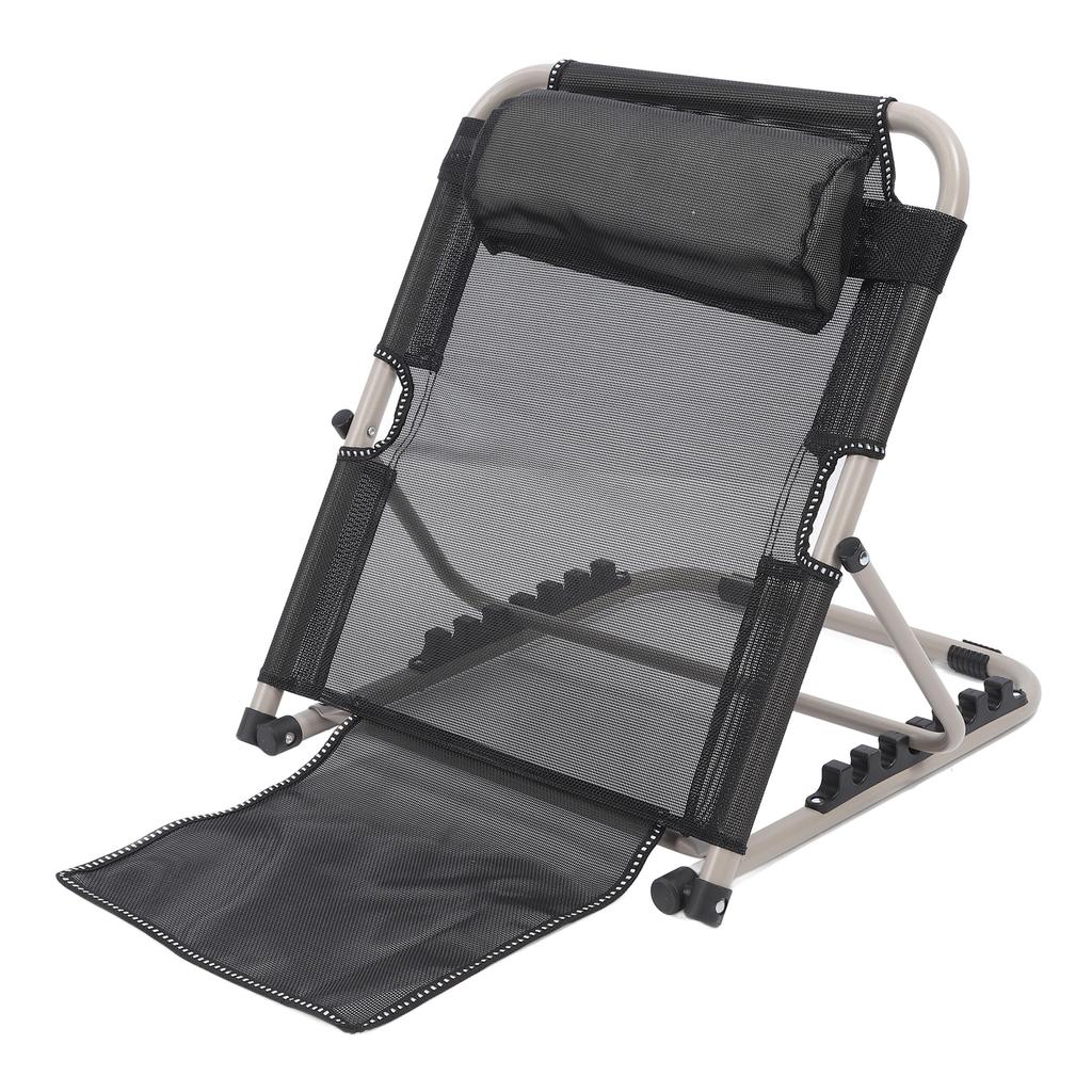 Regulowane Podnoszone Oparcie Łóżka 6 Biegów Składane Oparcie Łóżka z Poduszką Pod Głowę do Czytania Opieki nad Pacjentem Rozmiar S Czarny
