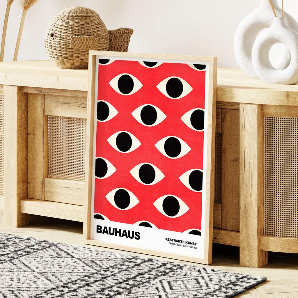 Bauhaus Eyes Pattern Poster