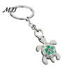 Alloy Key Ring Rhinestone Flower Turtle Keychain, Luxury Car Holder Ring, Keychain Pendant for Backpacks Handbag Decoration