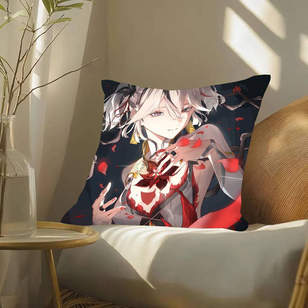Camelya Game W-Wuthering Waves Pillow Case Fashion Square Pillowcase Bedroom Sofa Room Ins Decoration Leisure